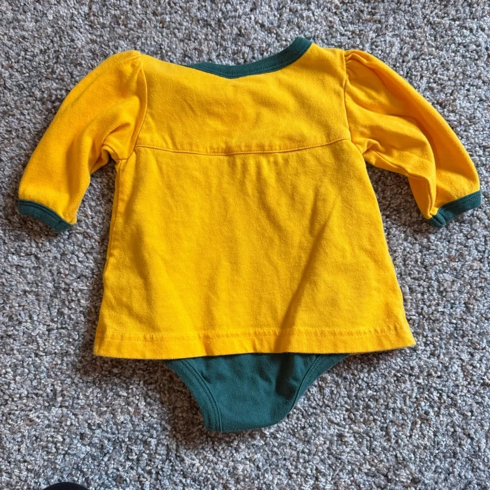 Green Bay Packers Baby Dress cheer leader dress 6-9 months - Picture 2 of 3